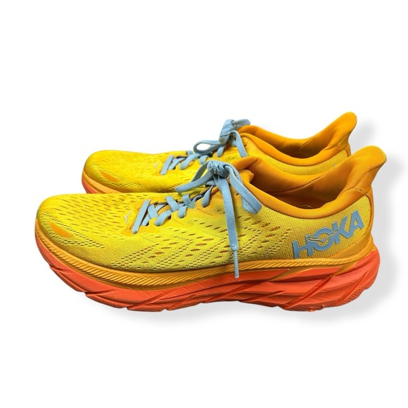 Hoka One One Clifton 8 Radiant Yellow Running‎ Walking Shoes Sneaker Mens 9.5D main image 6
